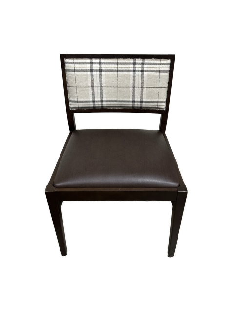 Brown with Fabric Back Chair