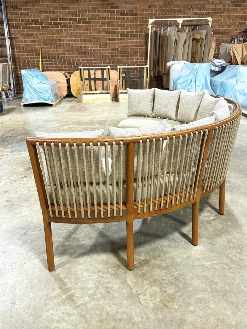 Color Grade Lounge Sofa with String Back Left Facing