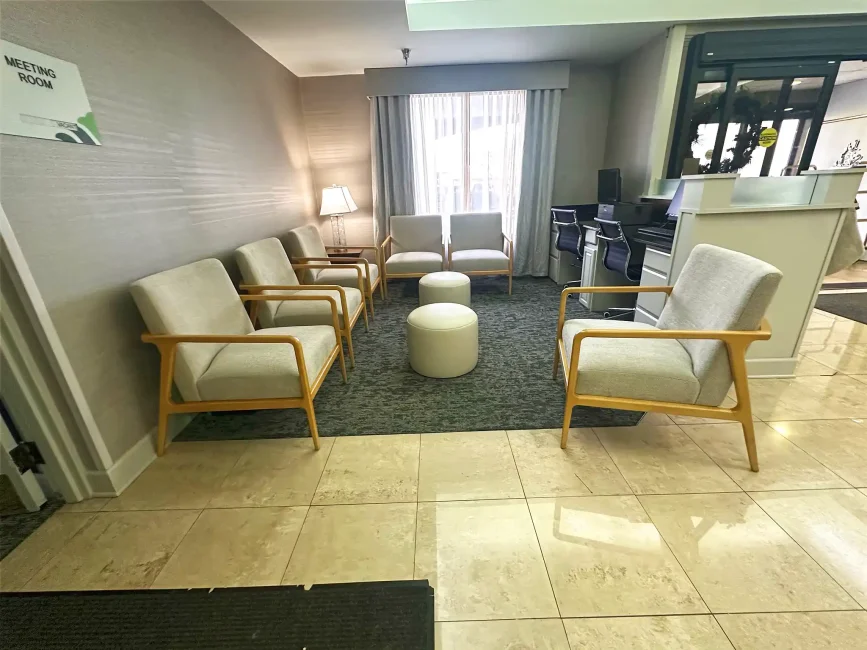 White Chair Lobby Color Graded