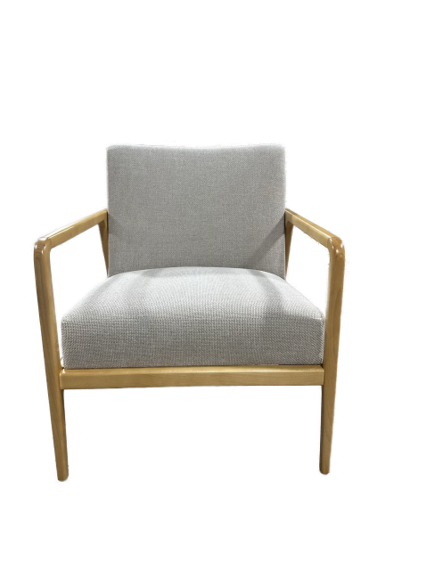 White and Gray Fabric Chair